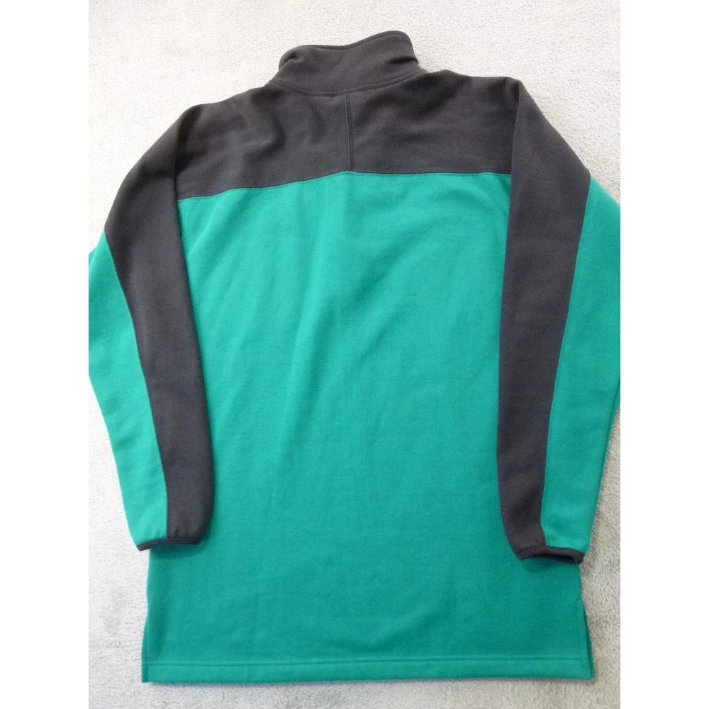 Vtg JC Penny USA Olympic 1/4 Zip Pullover Men's Medium Green Fleece Sweater 90's - Picture 3 of 11